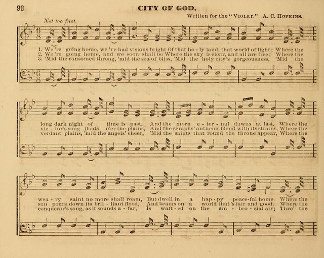 The Violet: a book of music and hymns, with lessons of instruction designed for Sunday Schools, social meetings, and home circles page 98