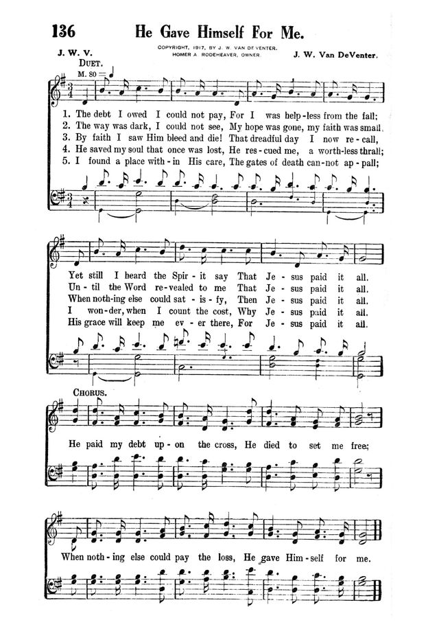 Victory Songs: For the Church, Sunday School and Evangelistic Services. page 138
