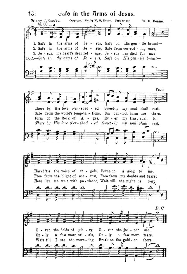 Victory Songs: For the Church, Sunday School and Evangelistic Services. page 139
