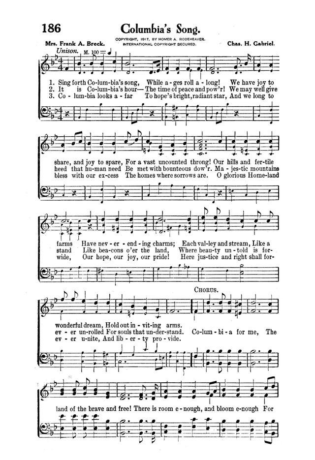 Victory Songs: For the Church, Sunday School and Evangelistic Services. page 186