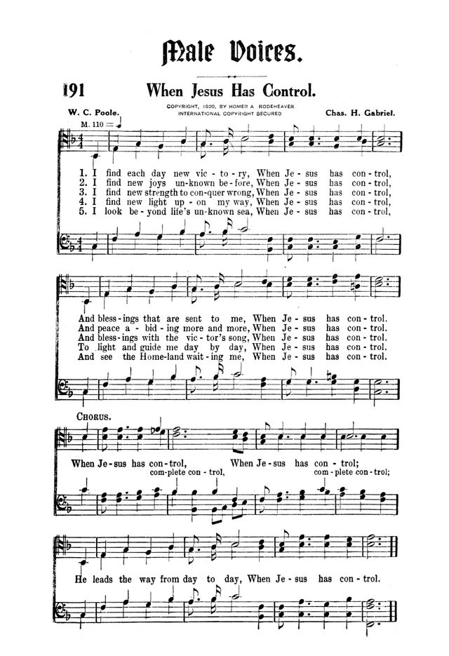Victory Songs: For the Church, Sunday School and Evangelistic Services. page 190