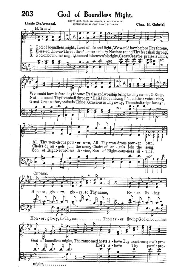 Victory Songs: For the Church, Sunday School and Evangelistic Services. page 206