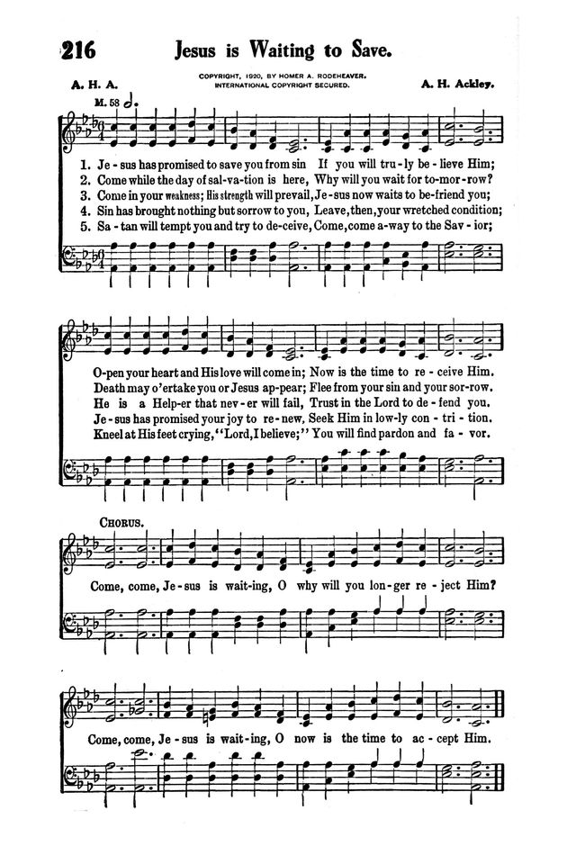 Victory Songs: For the Church, Sunday School and Evangelistic Services. page 224