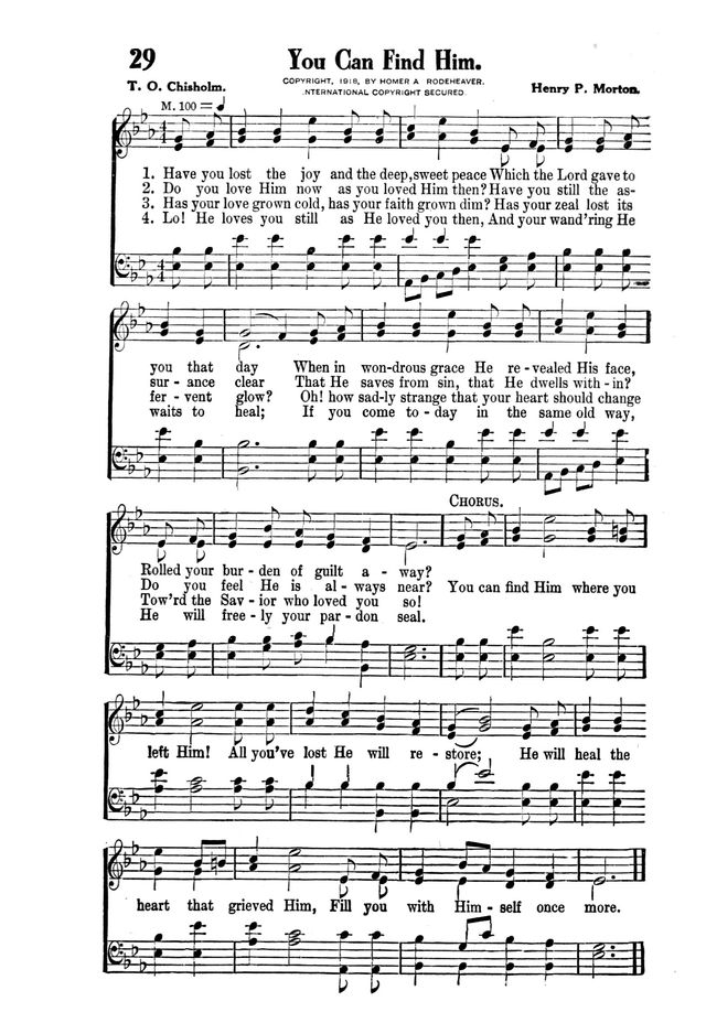Victory Songs: For the Church, Sunday School and Evangelistic Services. page 31