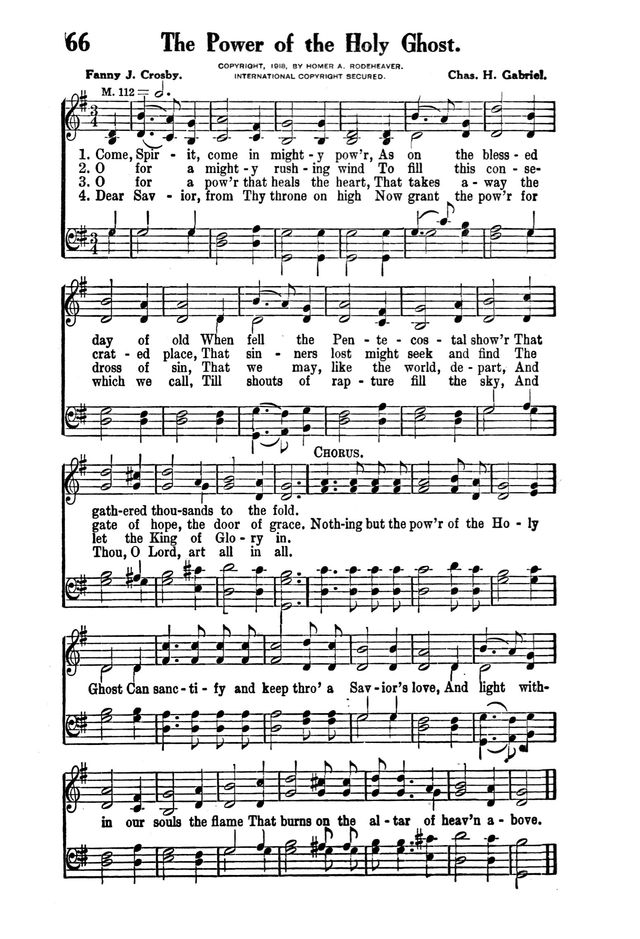 Victory Songs: For the Church, Sunday School and Evangelistic Services. page 68