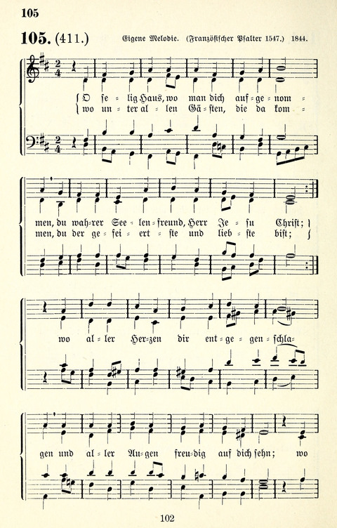 Vierstimmige Melodien für das Gesangbuch: zum gottesdienstlichen und häuslichen Gebrauch in Evangelischen Mennoniten-Gemeinden page 102