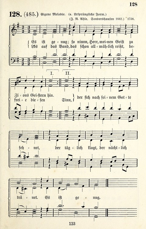 Vierstimmige Melodien für das Gesangbuch: zum gottesdienstlichen und häuslichen Gebrauch in Evangelischen Mennoniten-Gemeinden page 123