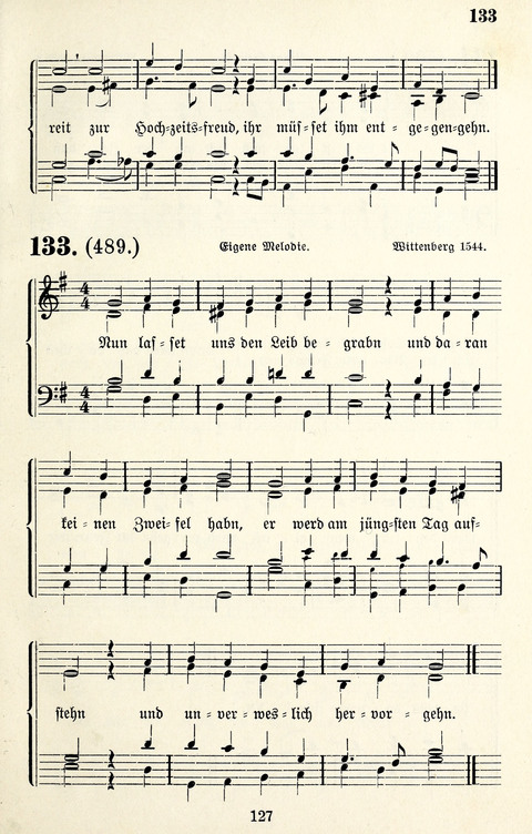 Vierstimmige Melodien für das Gesangbuch: zum gottesdienstlichen und häuslichen Gebrauch in Evangelischen Mennoniten-Gemeinden page 127