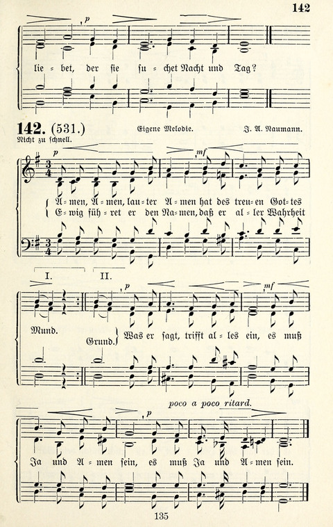Vierstimmige Melodien für das Gesangbuch: zum gottesdienstlichen und häuslichen Gebrauch in Evangelischen Mennoniten-Gemeinden page 135