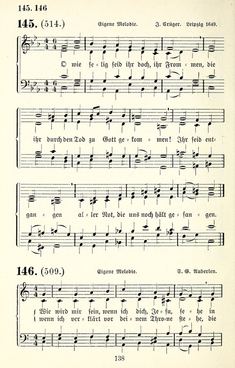 Vierstimmige Melodien für das Gesangbuch: zum gottesdienstlichen und häuslichen Gebrauch in Evangelischen Mennoniten-Gemeinden page 138