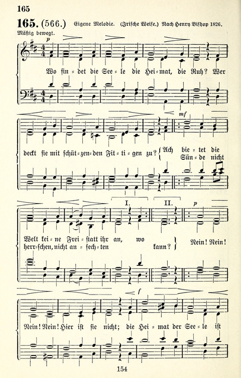 Vierstimmige Melodien für das Gesangbuch: zum gottesdienstlichen und häuslichen Gebrauch in Evangelischen Mennoniten-Gemeinden page 154