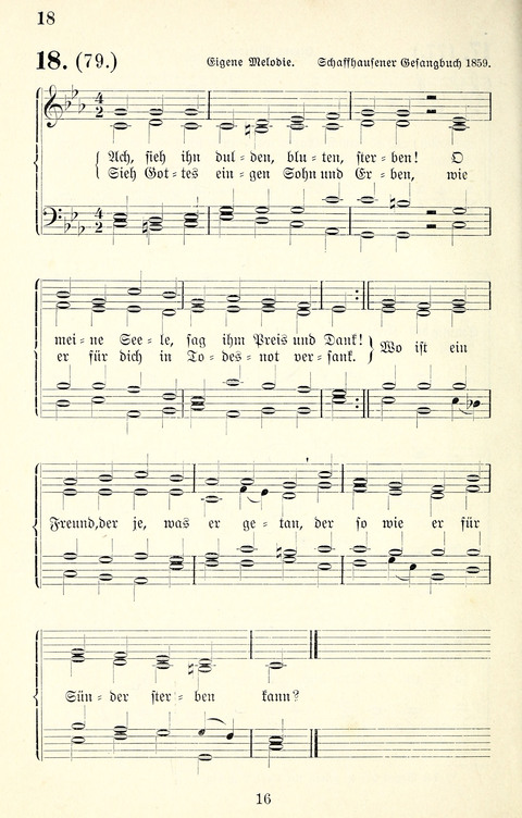 Vierstimmige Melodien für das Gesangbuch: zum gottesdienstlichen und häuslichen Gebrauch in Evangelischen Mennoniten-Gemeinden page 16