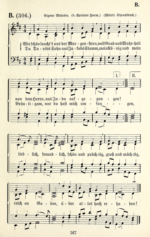 Vierstimmige Melodien für das Gesangbuch: zum gottesdienstlichen und häuslichen Gebrauch in Evangelischen Mennoniten-Gemeinden page 167