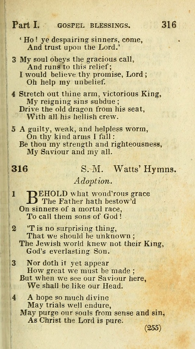 The Virginia Selection of Psalms and Hymns and Spiritual Songs: from the most approved authors; adapted to the various occasions of public and social meetings (New Ed. Enl. and Imp.) page 255