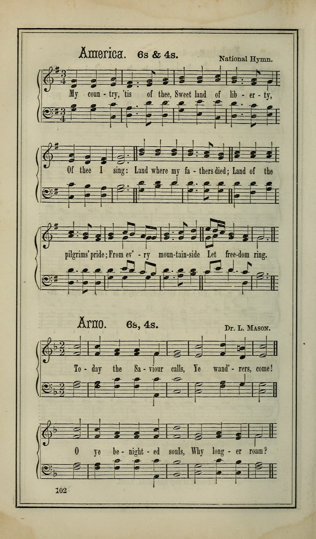 The Voice of melody: a choice collection of hymn tunes for choirs, prayer-meetings, congregations, and family use page 102