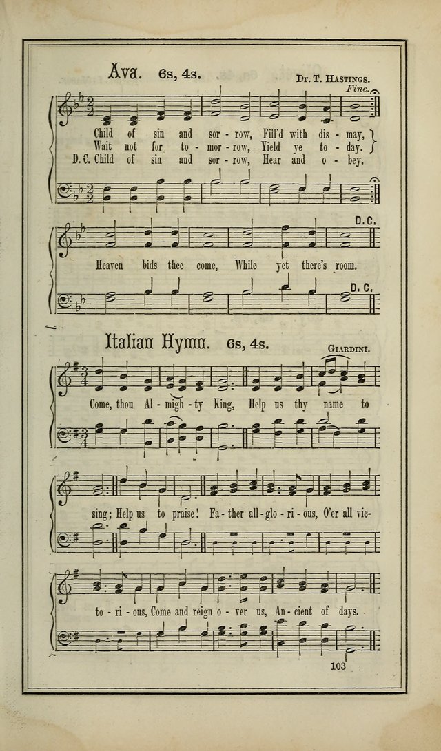 The Voice of melody: a choice collection of hymn tunes for choirs, prayer-meetings, congregations, and family use page 103