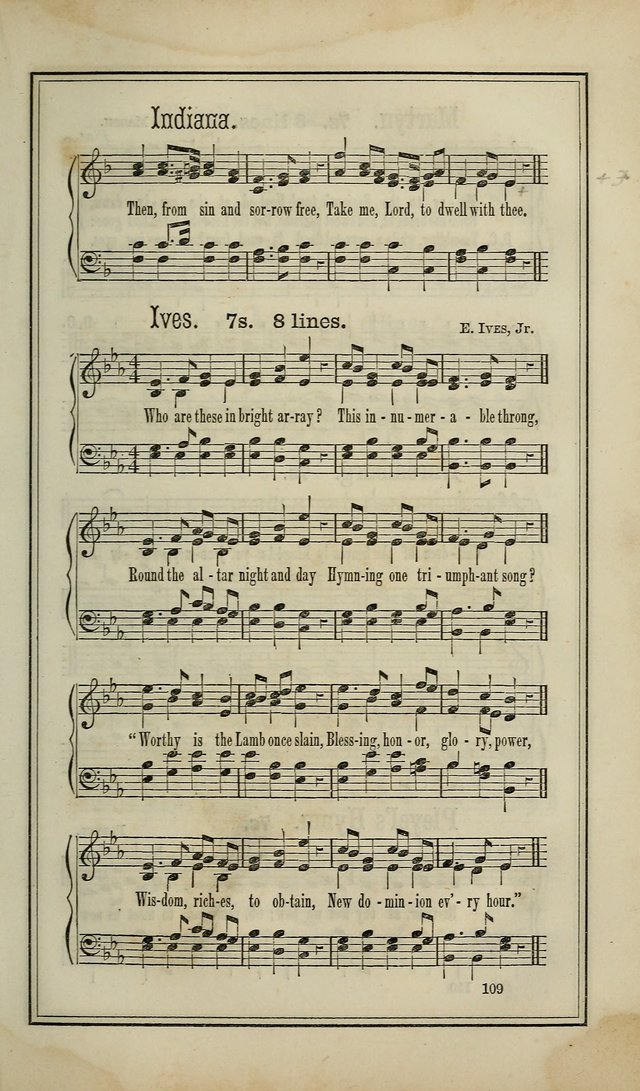 The Voice of melody: a choice collection of hymn tunes for choirs, prayer-meetings, congregations, and family use page 109
