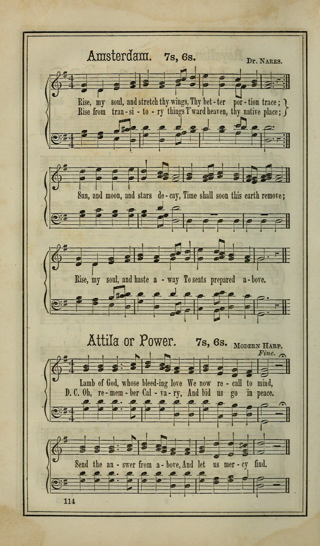 The Voice of melody: a choice collection of hymn tunes for choirs, prayer-meetings, congregations, and family use page 114