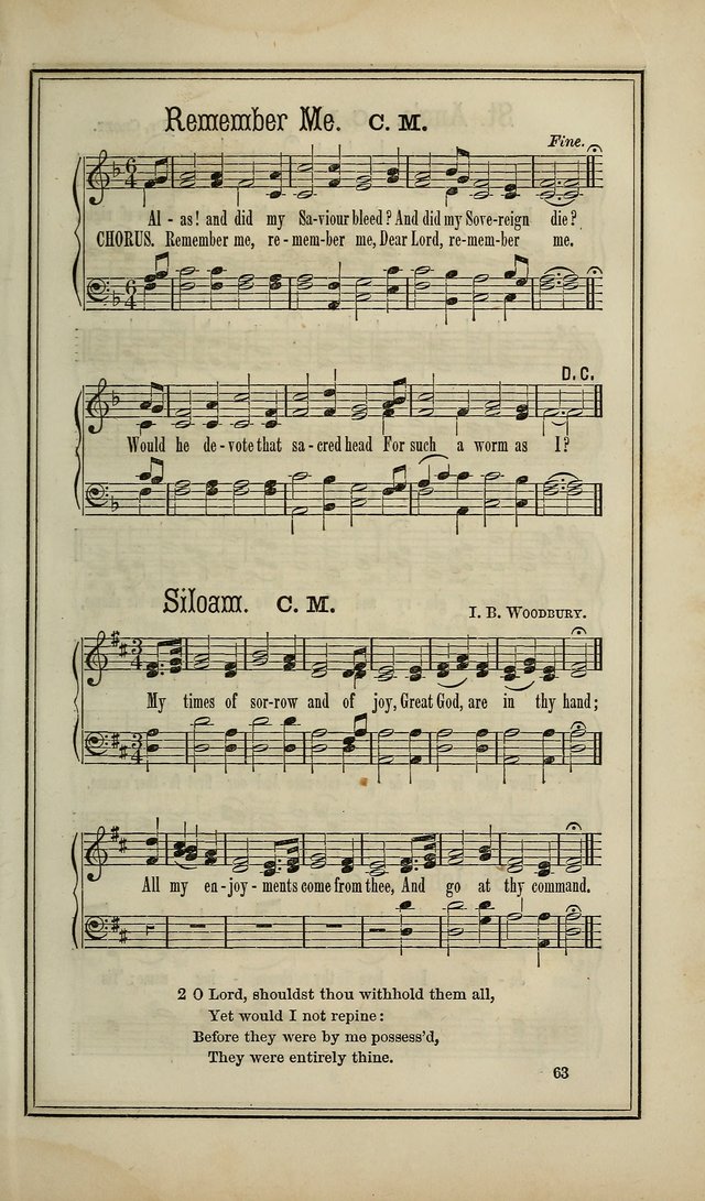 The Voice of melody: a choice collection of hymn tunes for choirs, prayer-meetings, congregations, and family use page 63