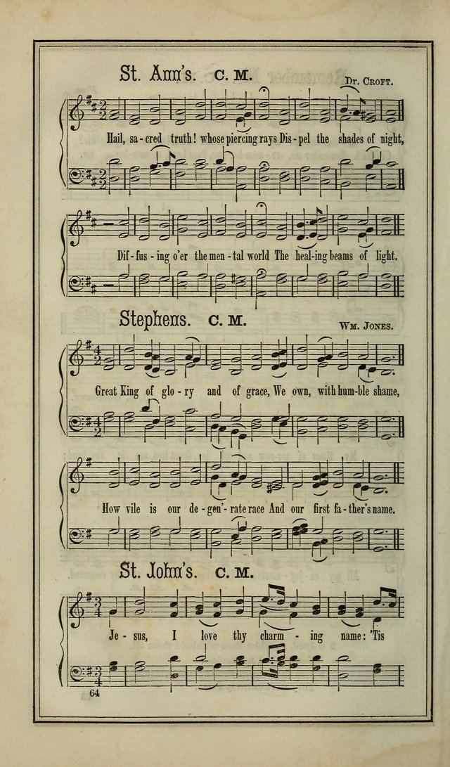 The Voice of melody: a choice collection of hymn tunes for choirs, prayer-meetings, congregations, and family use page 64