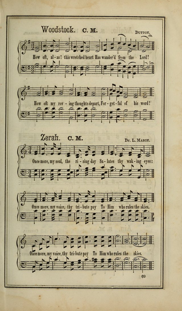 The Voice of melody: a choice collection of hymn tunes for choirs, prayer-meetings, congregations, and family use page 69
