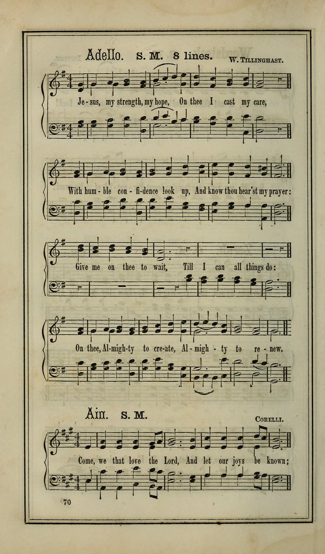 The Voice of melody: a choice collection of hymn tunes for choirs, prayer-meetings, congregations, and family use page 70