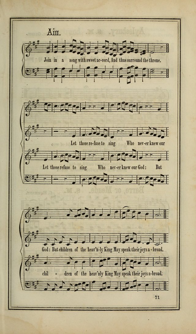 The Voice of melody: a choice collection of hymn tunes for choirs, prayer-meetings, congregations, and family use page 71