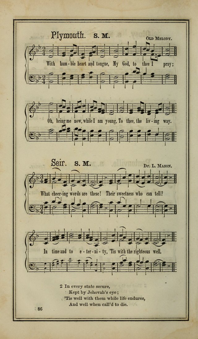 The Voice of melody: a choice collection of hymn tunes for choirs, prayer-meetings, congregations, and family use page 86