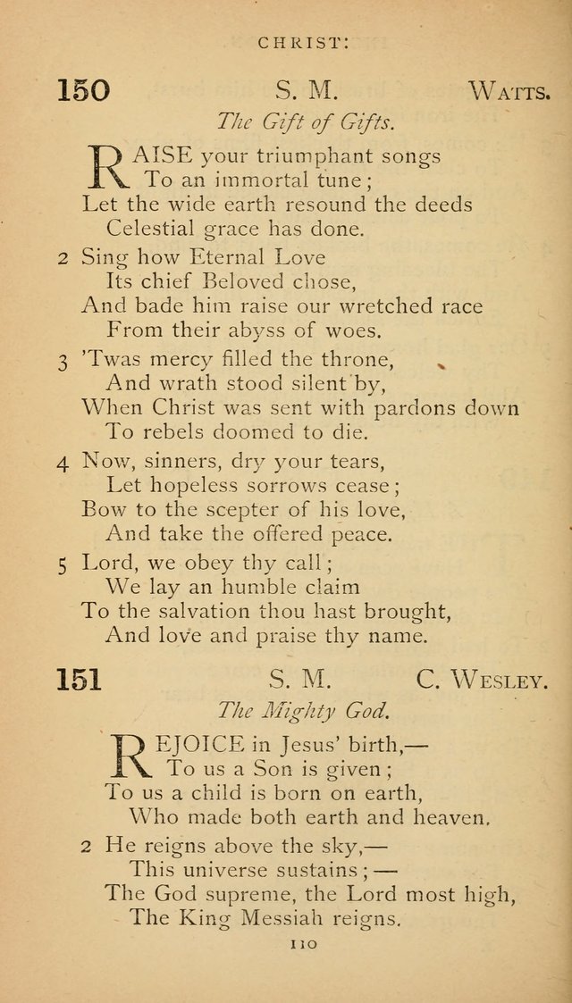 The Voice of Praise: a collection of hymns for the use of the Methodist Church page 110