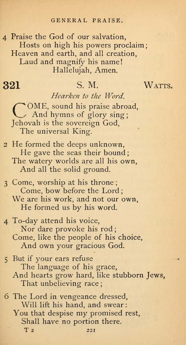 The Voice of Praise: a collection of hymns for the use of the Methodist Church page 221