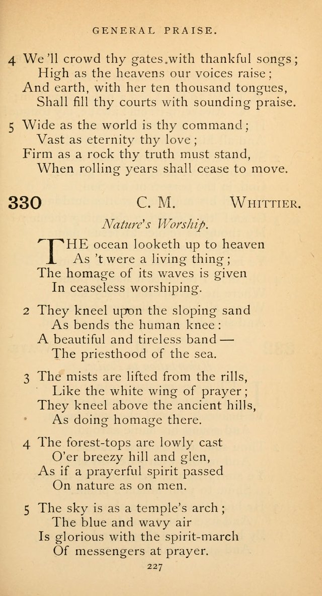 The Voice of Praise: a collection of hymns for the use of the Methodist Church page 227