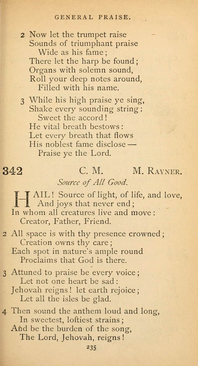 The Voice of Praise: a collection of hymns for the use of the Methodist Church page 235