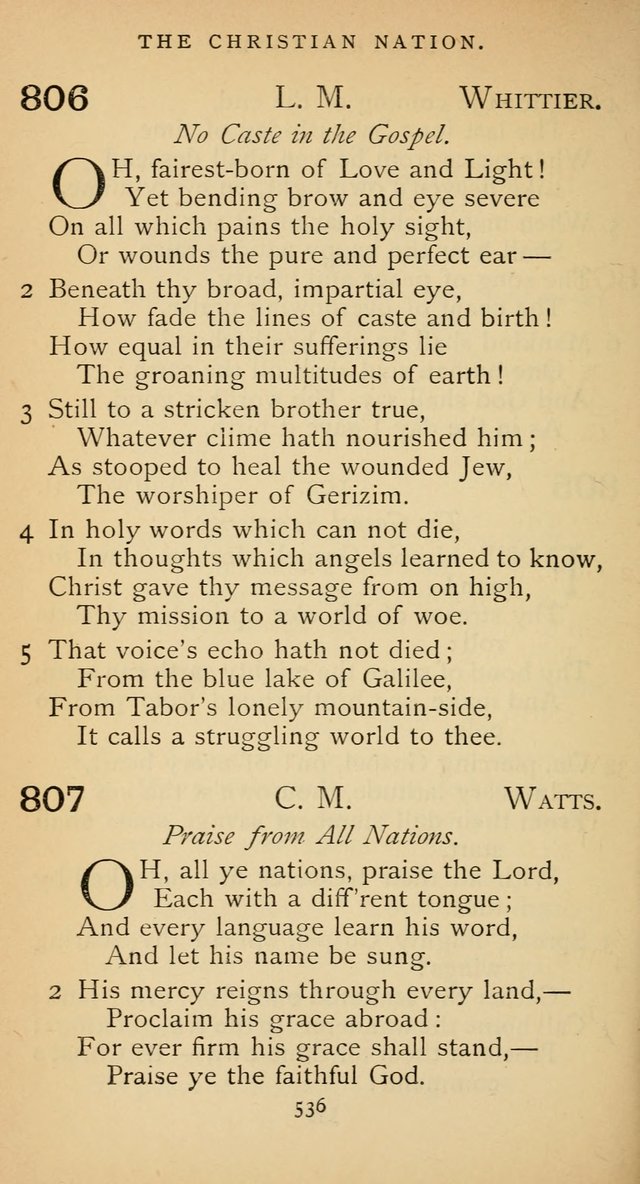 The Voice of Praise: a collection of hymns for the use of the Methodist Church page 536