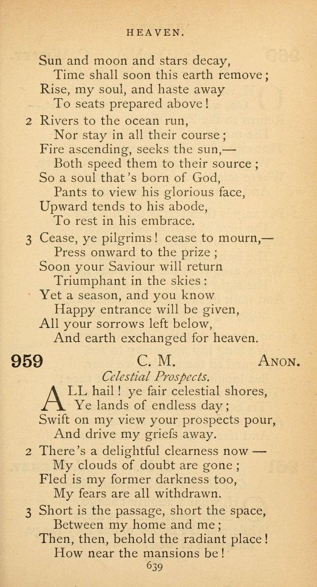 The Voice of Praise: a collection of hymns for the use of the Methodist Church page 639
