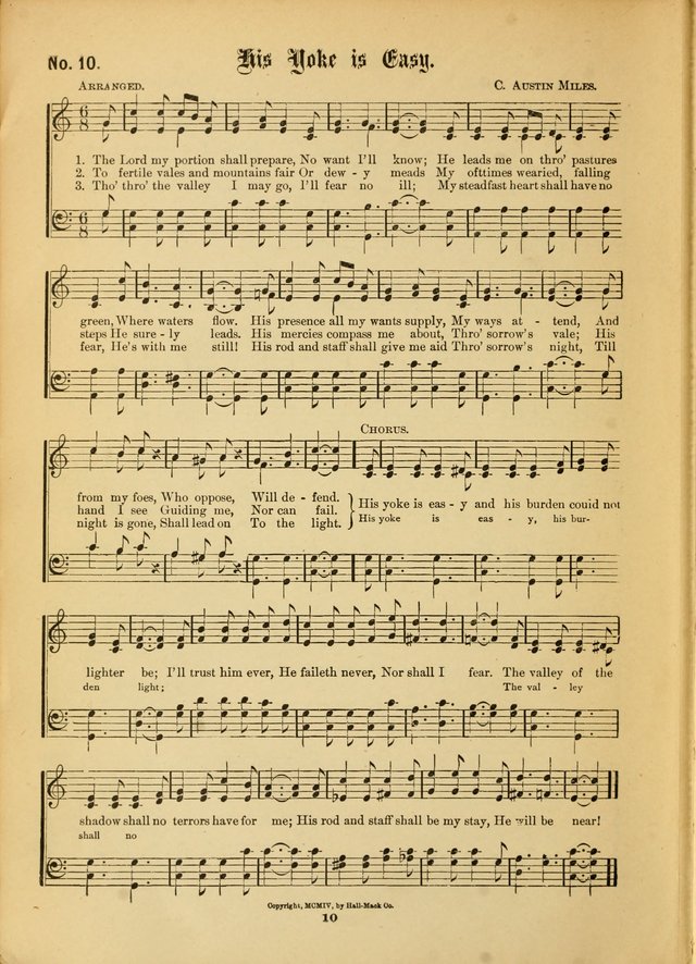 The Voice of Praise: a compilation of the very best sacred songs for use in Sunday Schools and praise services page 10