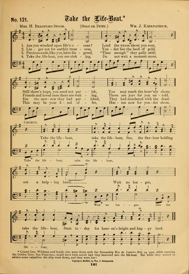 The Voice of Praise: a compilation of the very best sacred songs for use in Sunday Schools and praise services page 121