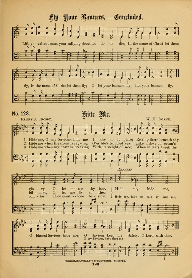 The Voice of Praise: a compilation of the very best sacred songs for use in Sunday Schools and praise services page 123