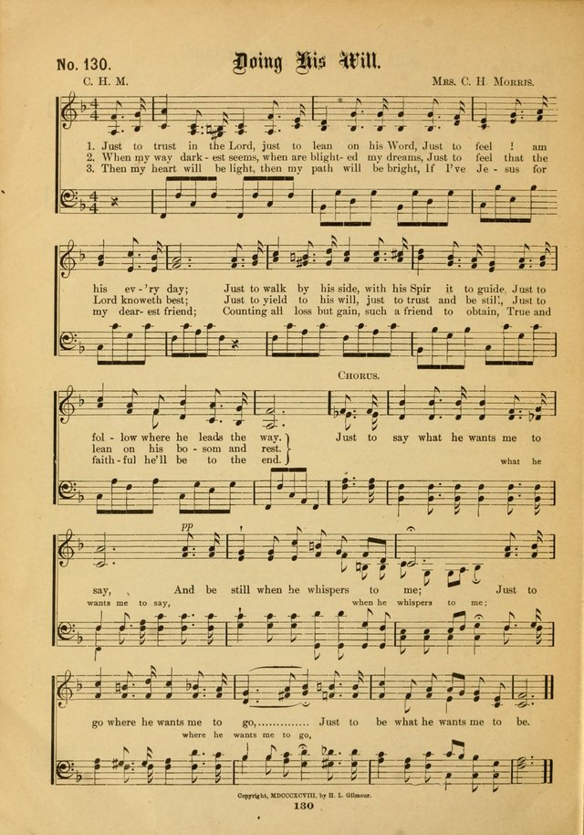 The Voice of Praise: a compilation of the very best sacred songs for use in Sunday Schools and praise services page 130