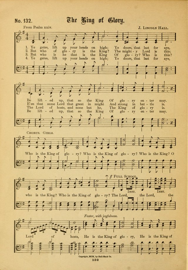 The Voice of Praise: a compilation of the very best sacred songs for use in Sunday Schools and praise services page 132