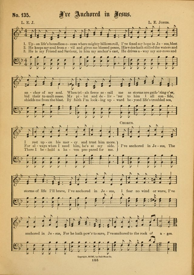 The Voice of Praise: a compilation of the very best sacred songs for use in Sunday Schools and praise services page 135
