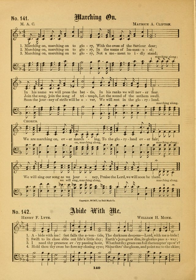The Voice of Praise: a compilation of the very best sacred songs for use in Sunday Schools and praise services page 140