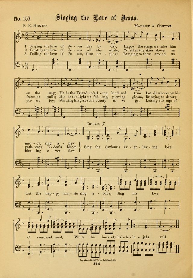 The Voice of Praise: a compilation of the very best sacred songs for use in Sunday Schools and praise services page 154