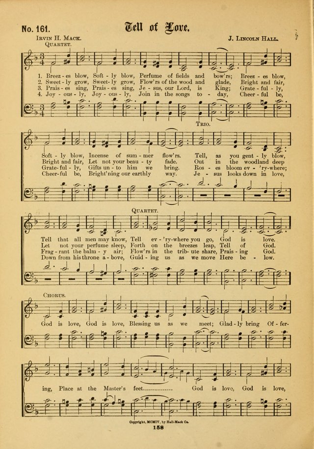 The Voice of Praise: a compilation of the very best sacred songs for use in Sunday Schools and praise services page 158