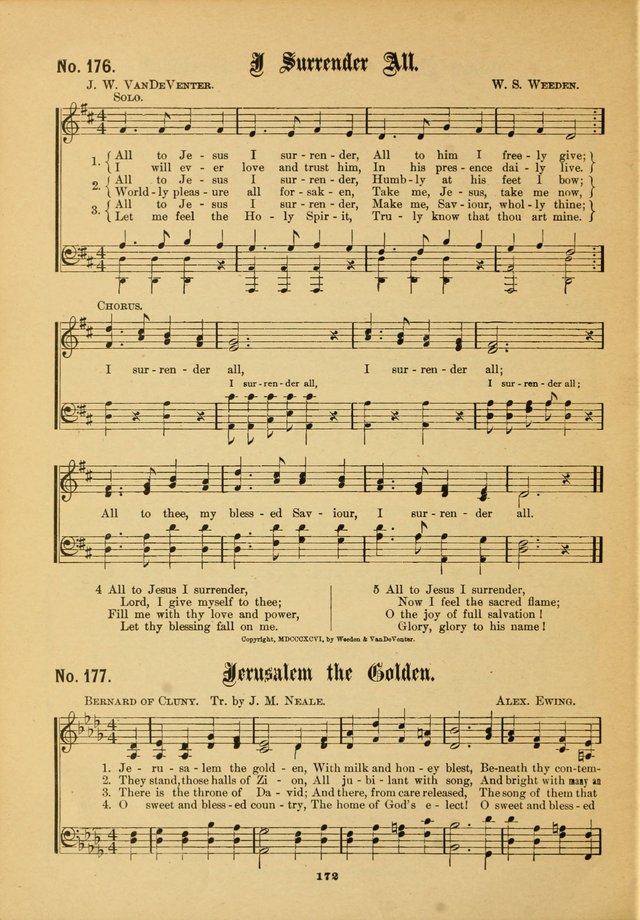 The Voice of Praise: a compilation of the very best sacred songs for use in Sunday Schools and praise services page 172