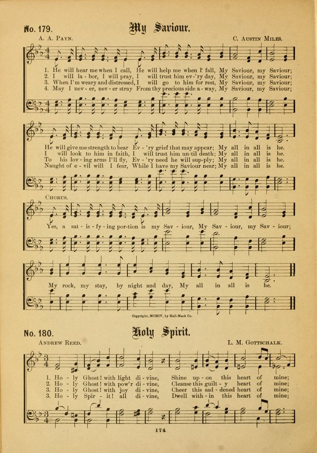 The Voice of Praise: a compilation of the very best sacred songs for use in Sunday Schools and praise services page 174