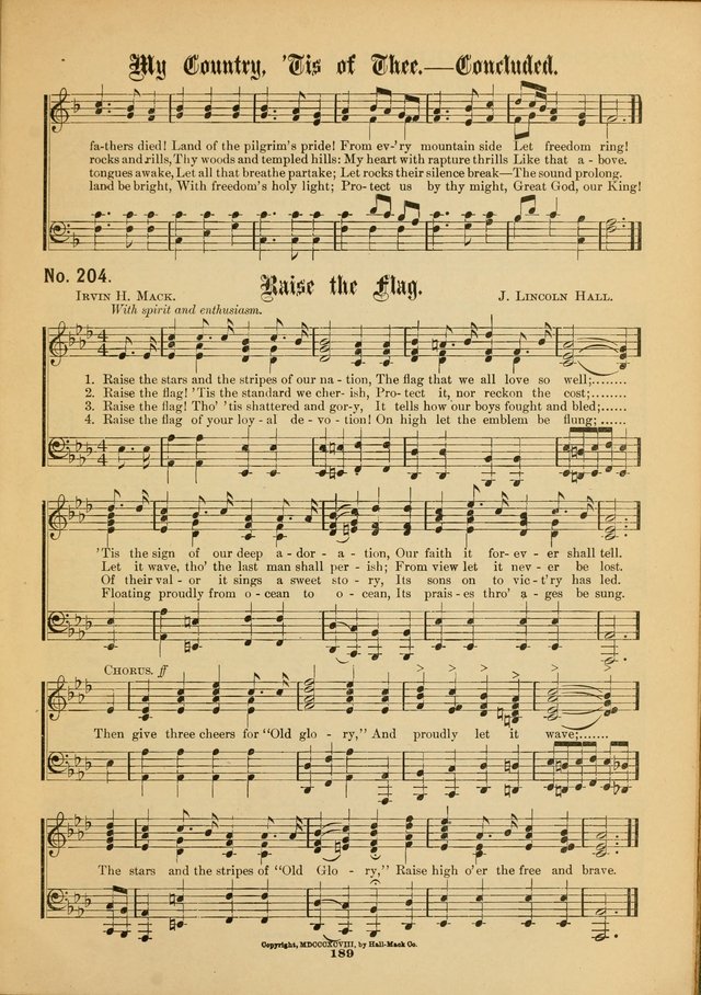 The Voice of Praise: a compilation of the very best sacred songs for use in Sunday Schools and praise services page 189