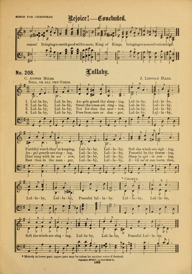 The Voice of Praise: a compilation of the very best sacred songs for use in Sunday Schools and praise services page 193