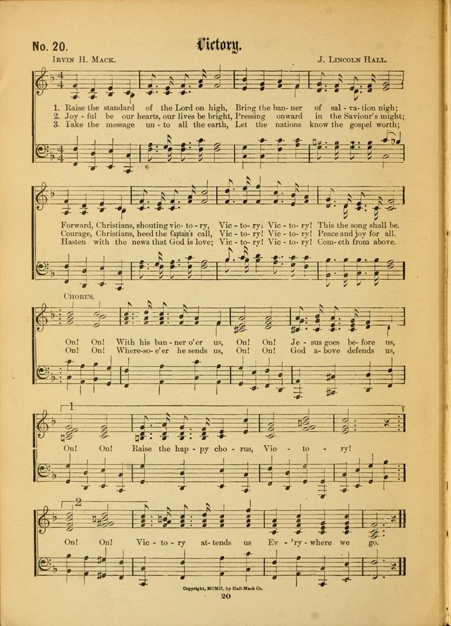 The Voice of Praise: a compilation of the very best sacred songs for use in Sunday Schools and praise services page 20
