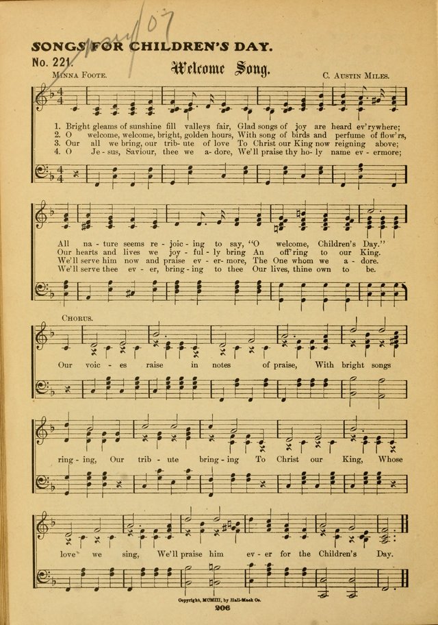 The Voice of Praise: a compilation of the very best sacred songs for use in Sunday Schools and praise services page 206