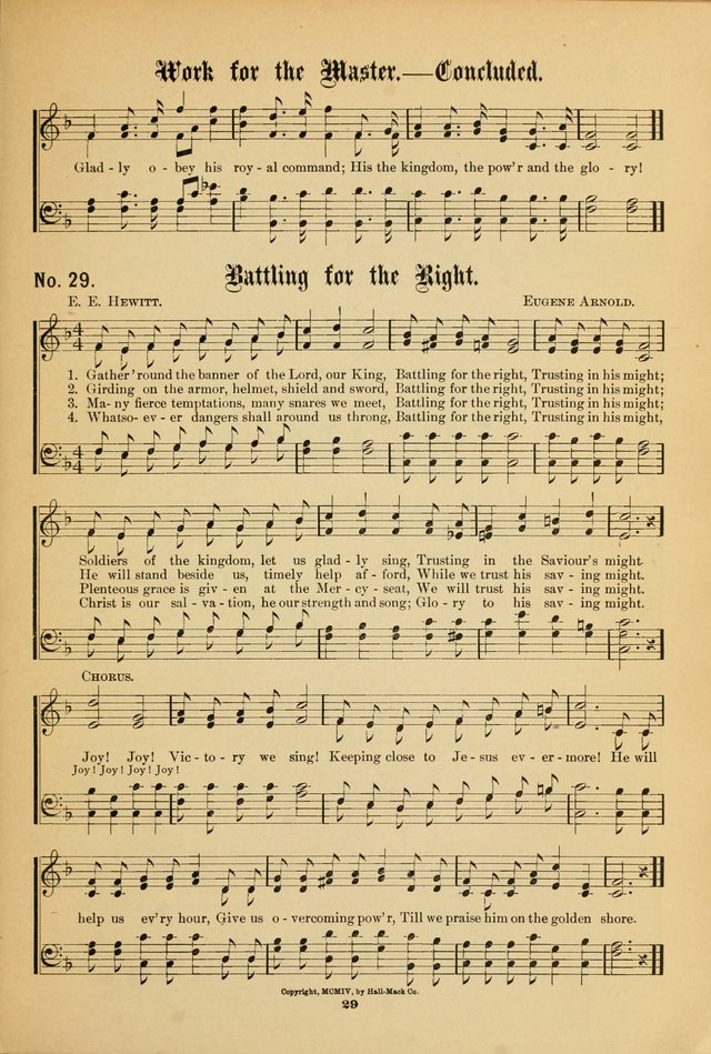 The Voice of Praise: a compilation of the very best sacred songs for use in Sunday Schools and praise services page 29